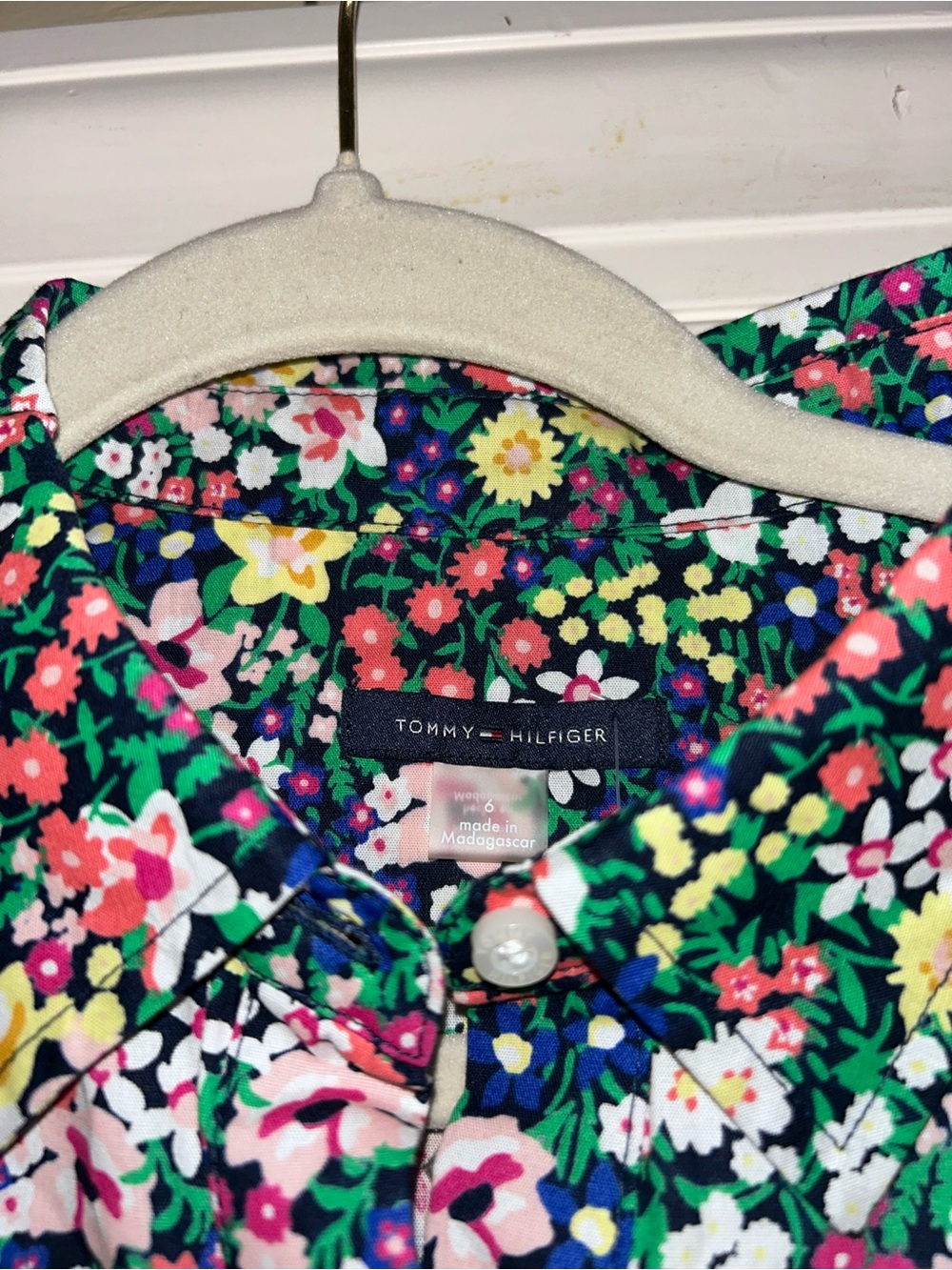 Tommy Hilfiger Navy Floral Button-Down Shirt